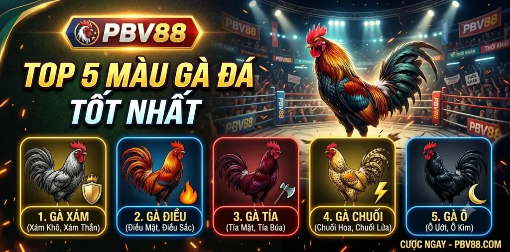 Top 5 màu gà đá tốt nhất